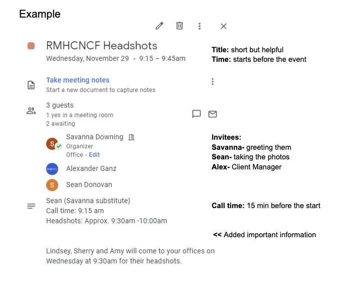 example calendar invitation
